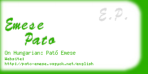 emese pato business card